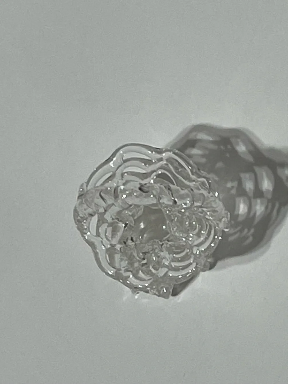 Vintage Clear Glass Mini Basket Cottagecore Decor - Picture 5 of 8